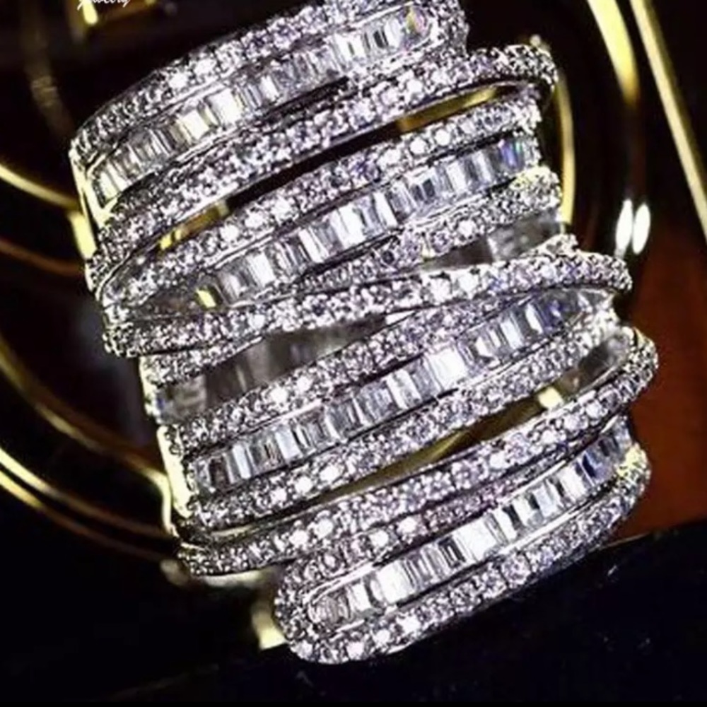 New Luxury 925 Sterling Silver High Quality Ring - Picture 7 of 8